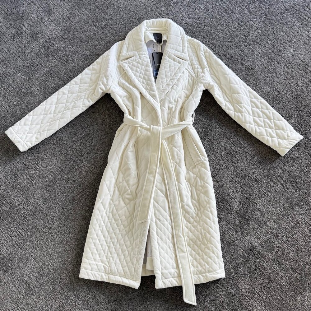 Lysse Starla Quilted Velvet Trench Coat New with Tags